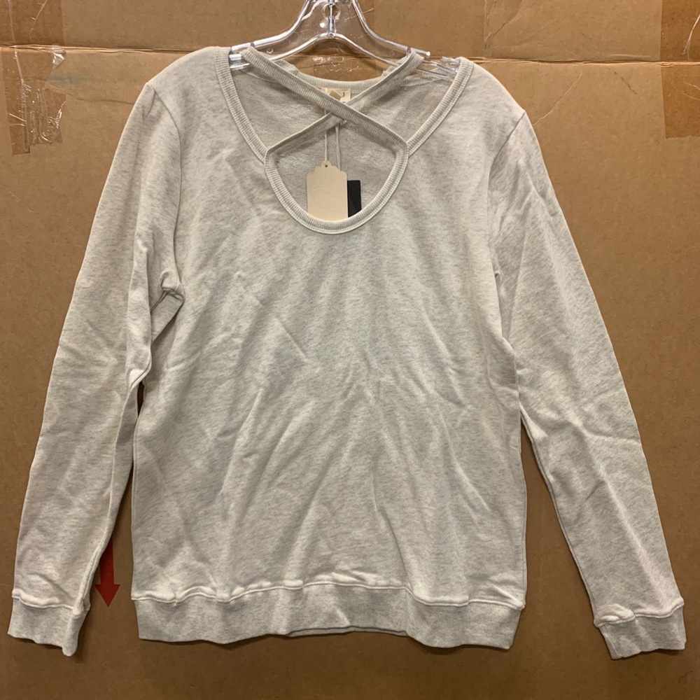 Hem & Thread Cross Neck Sweatshirt
